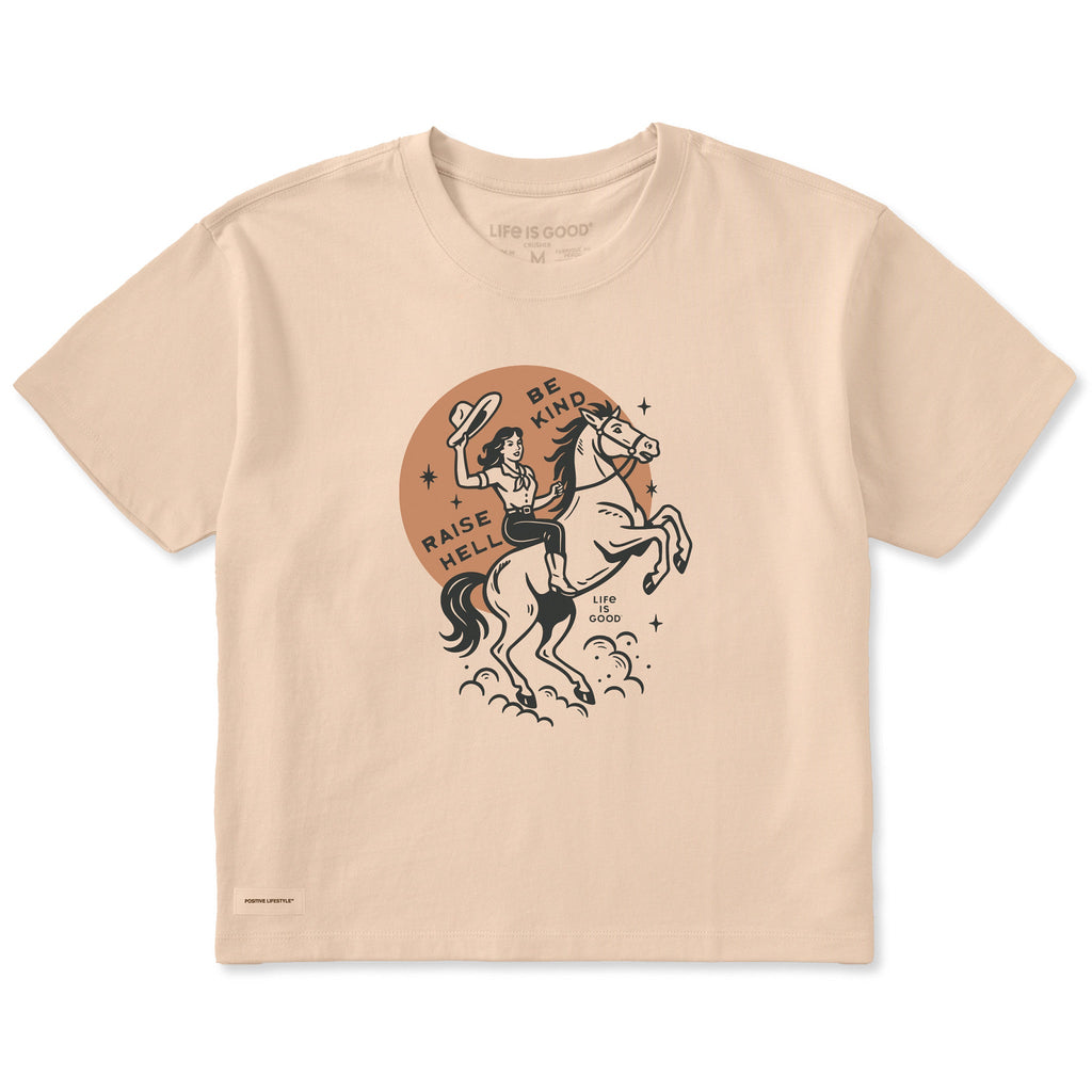 Women's Raise Hell Be Kind Short Sleeve Crusher Boxy Tee product image 1