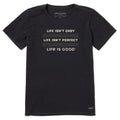 Women's Life Isn't Easy Linear Short Sleeve Crusher Tee product image 1
