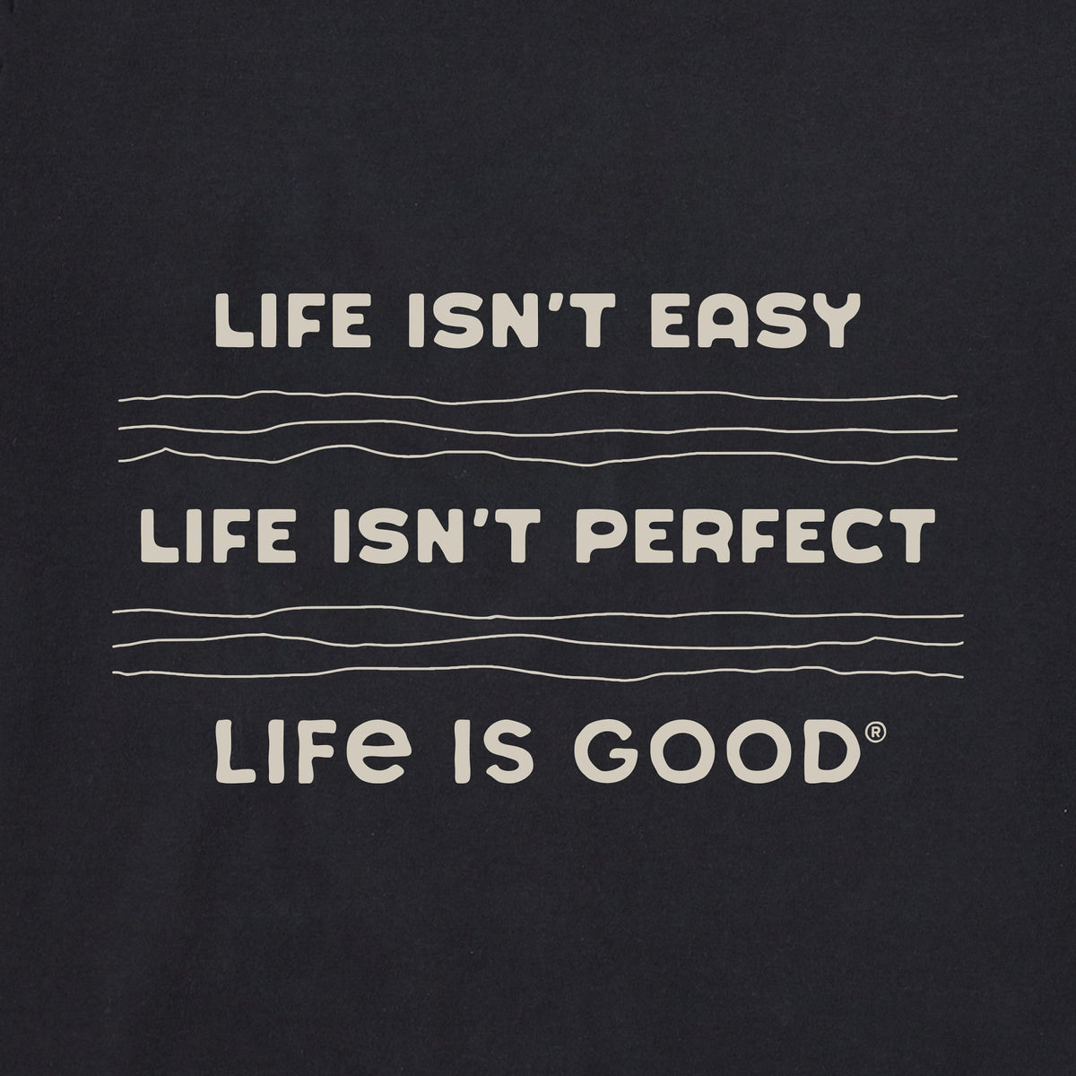 Women's Life Isn't Easy Linear Short Sleeve Crusher Tee product image 2