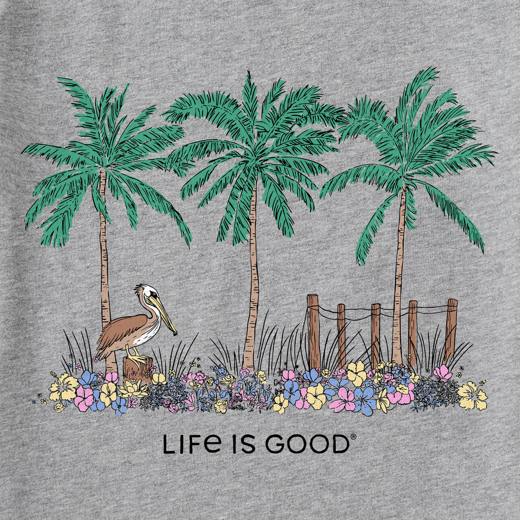 Women's Pelican Palm Flowerbed Short Sleeve Vee product image 6
