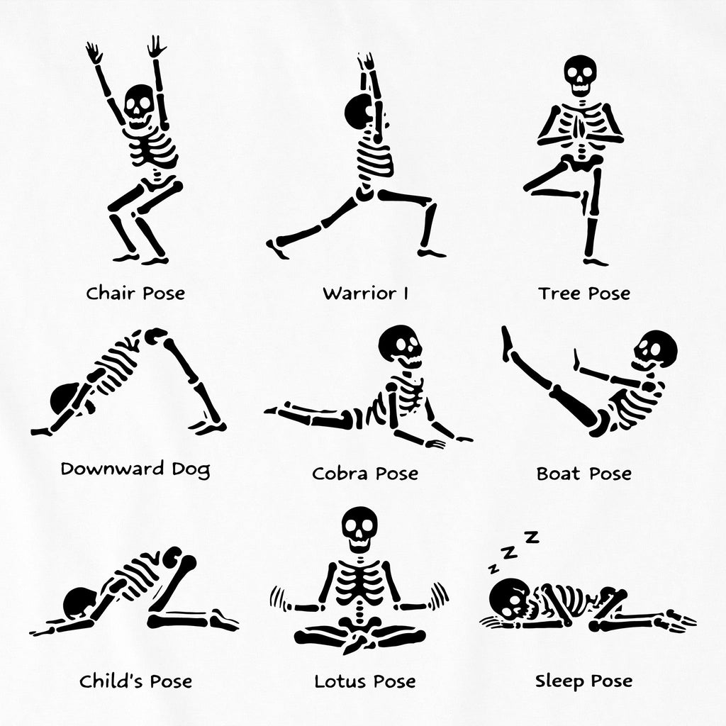 Women's Skeleton Yoga Poses Short Sleeve Tee product image 4