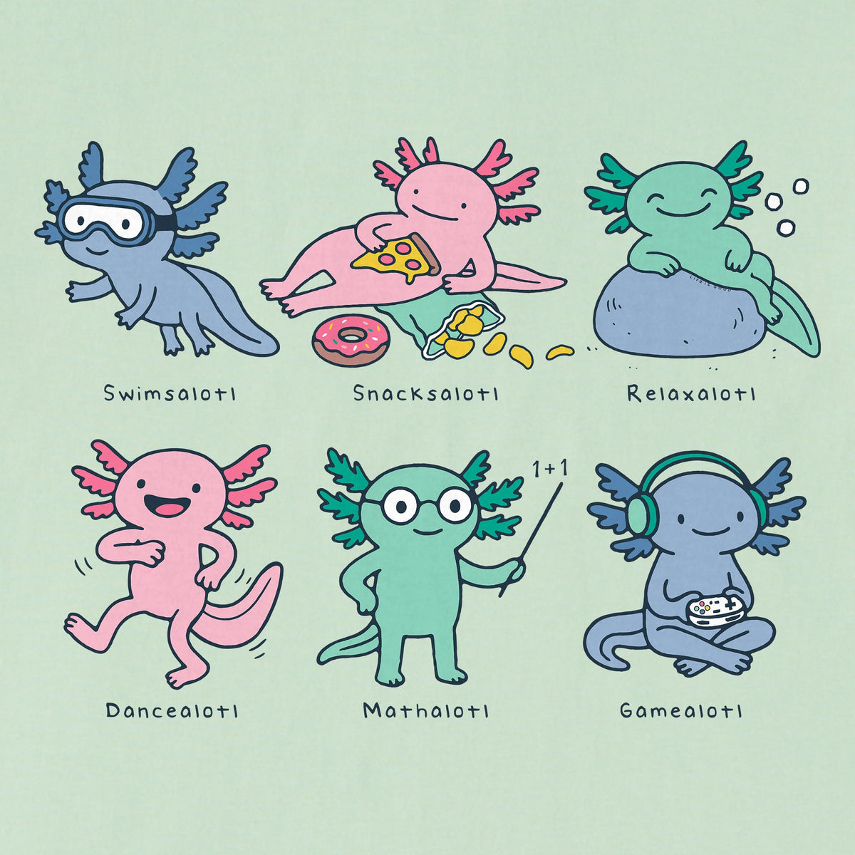 Kids A Lotta Axolotls Short Sleeve Crusher Tee product image 4