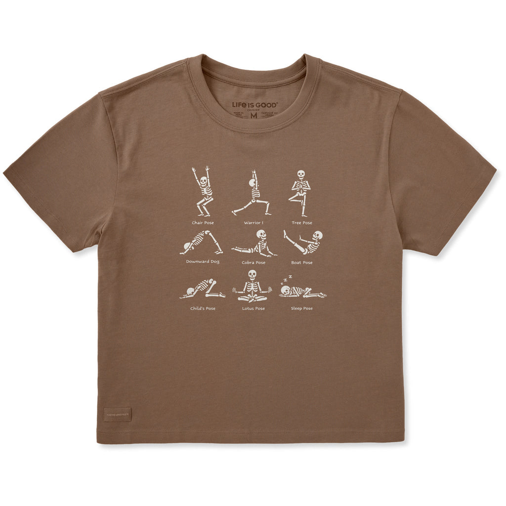 Women's Skeleton Yoga Poses Short Sleeve Crusher Boxy Tee product image 5