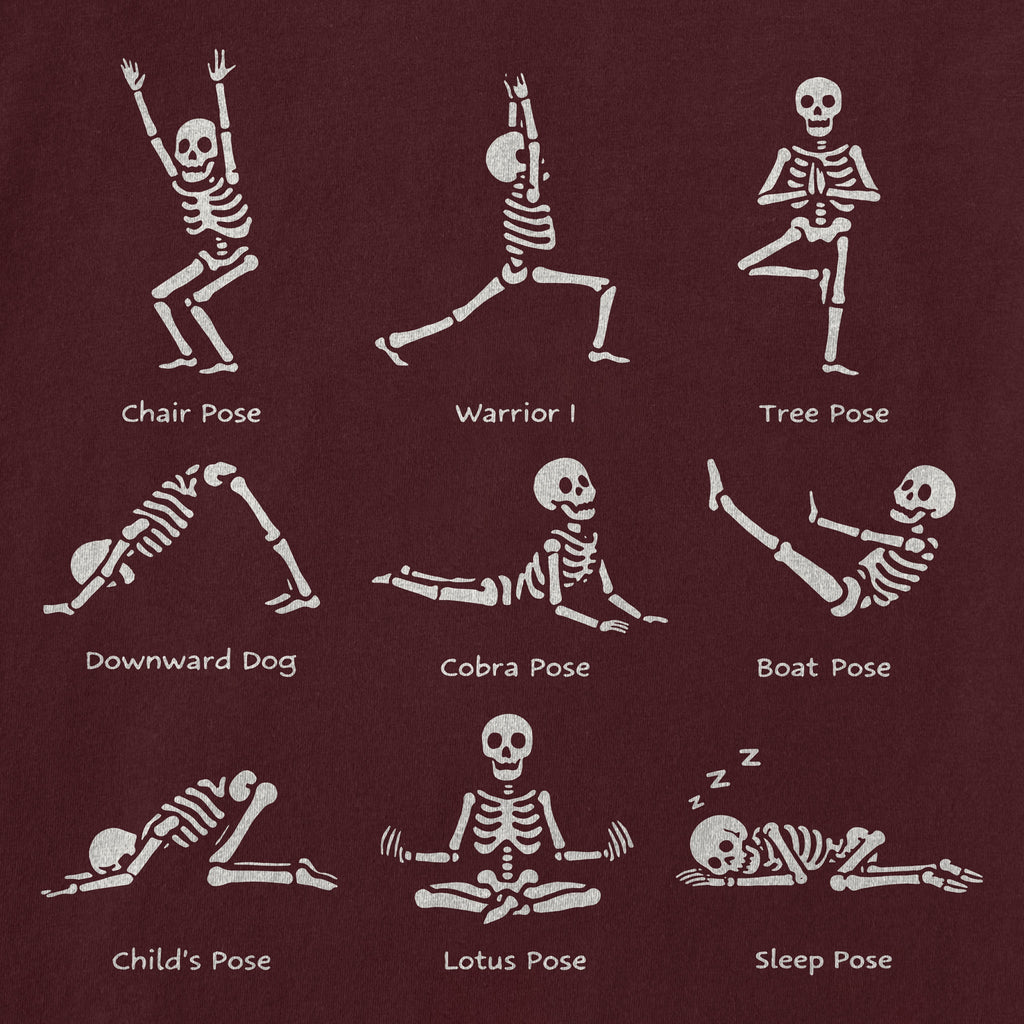 Women's Skeleton Yoga Poses Short Sleeve Crusher Boxy Tee product image 8