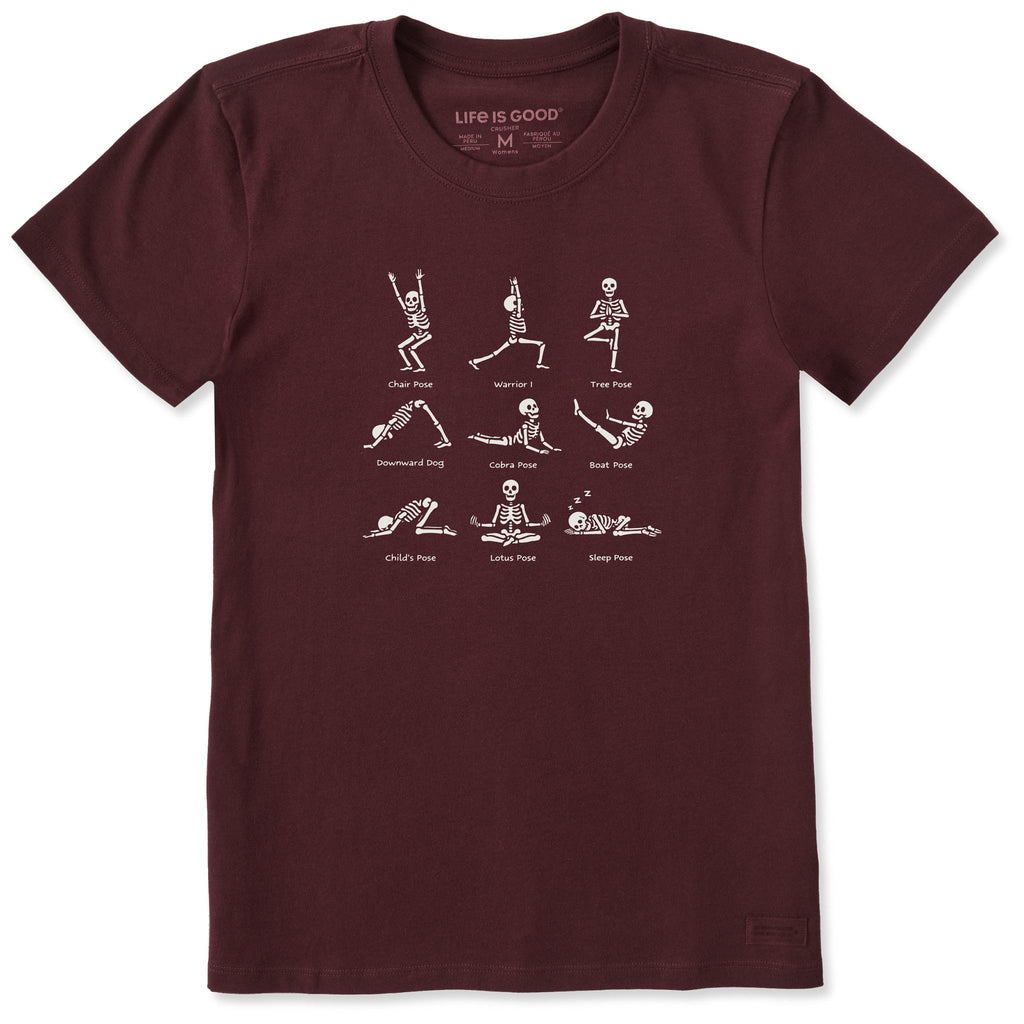 Women's Skeleton Yoga Poses Short Sleeve Tee product image 7