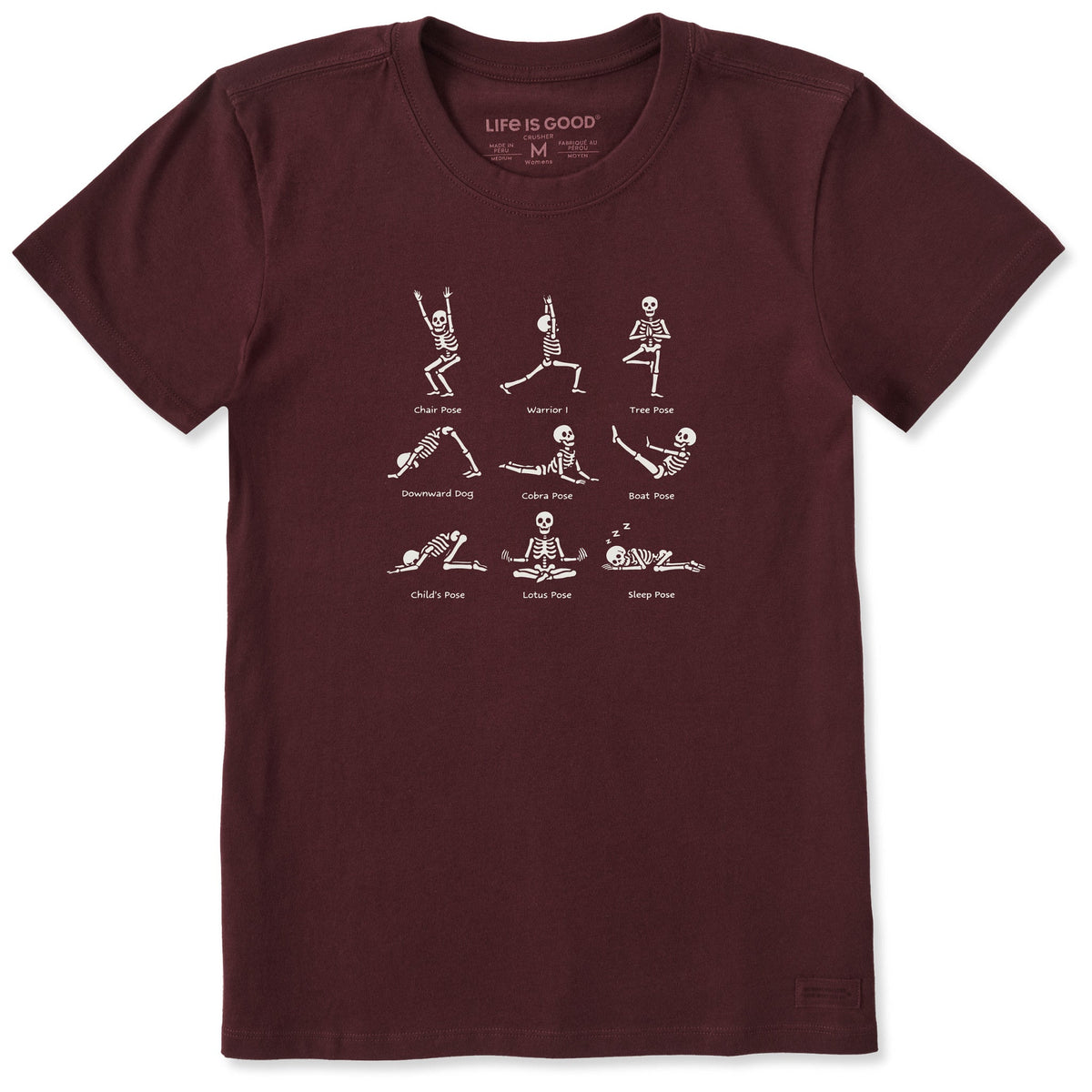 Women's Skeleton Yoga Poses Short Sleeve Tee product image 7