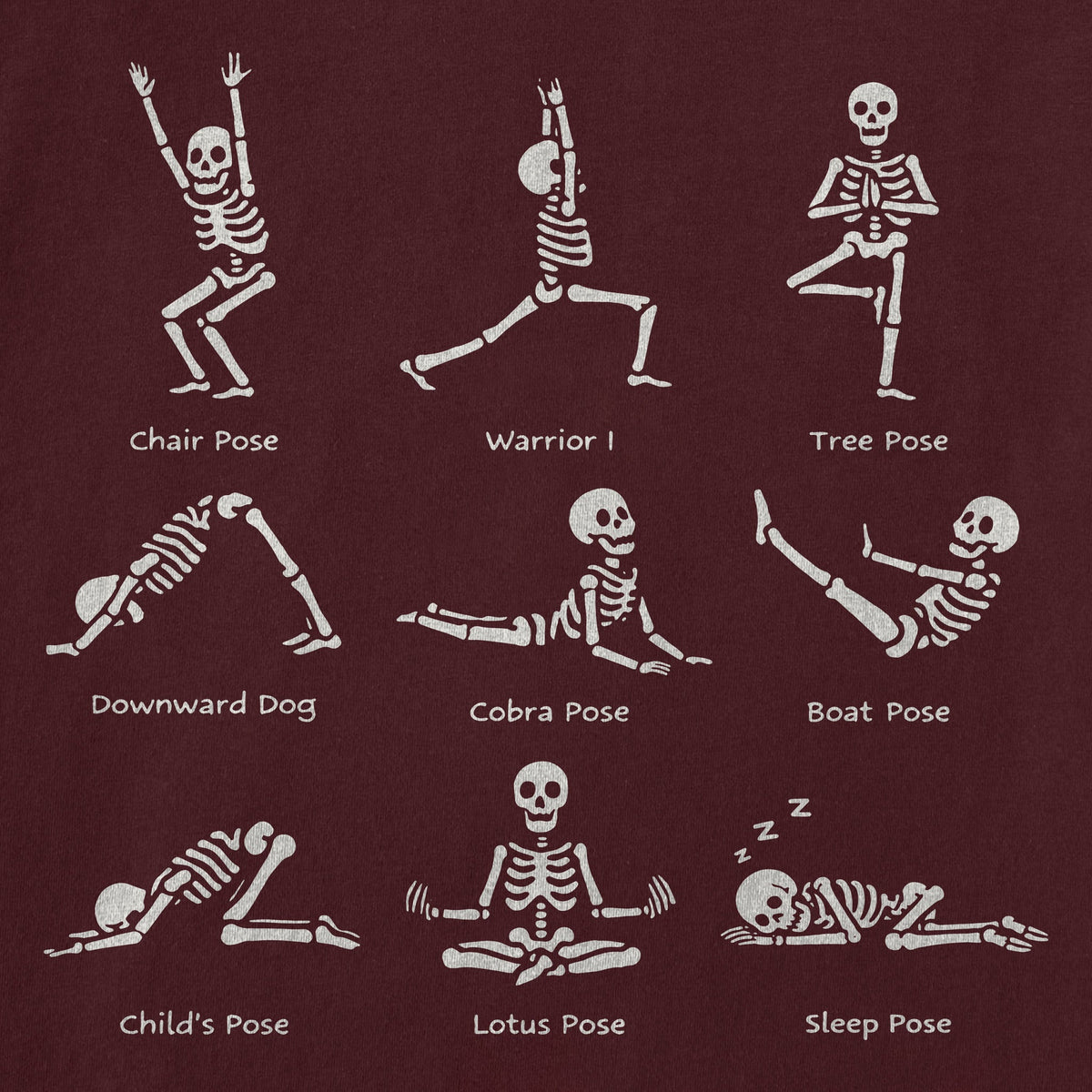 Women's Skeleton Yoga Poses Short Sleeve Tee product image 8
