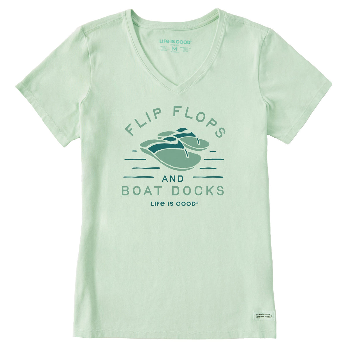 Women's Flip Flops & Boat Docks LIG Short Sleeve Crusher Vee