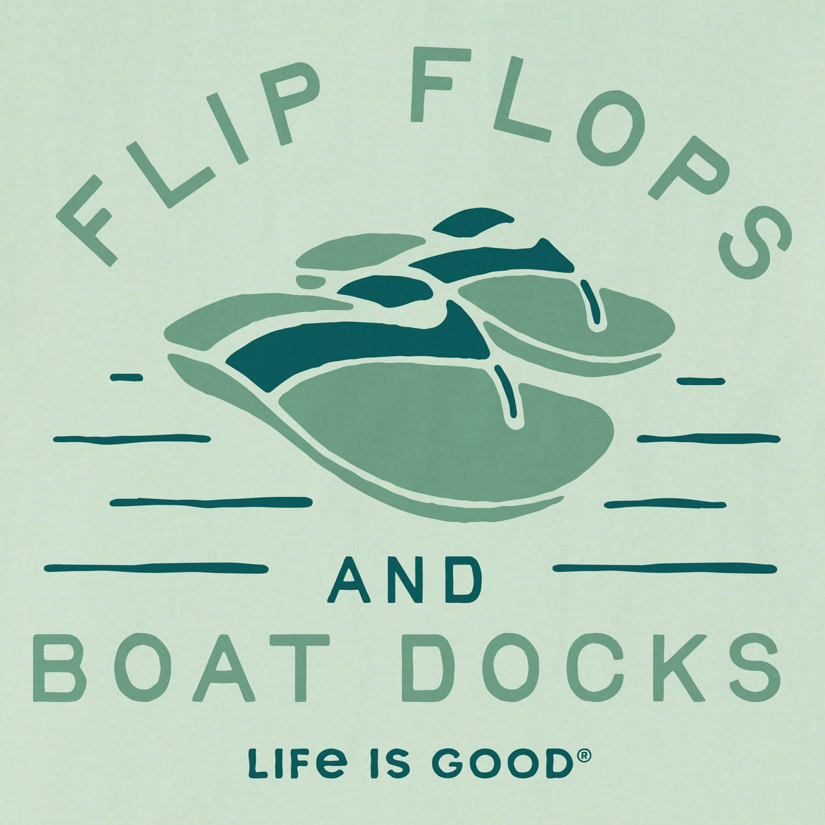 Women's Flip Flops & Boat Docks LIG Short Sleeve Crusher Vee