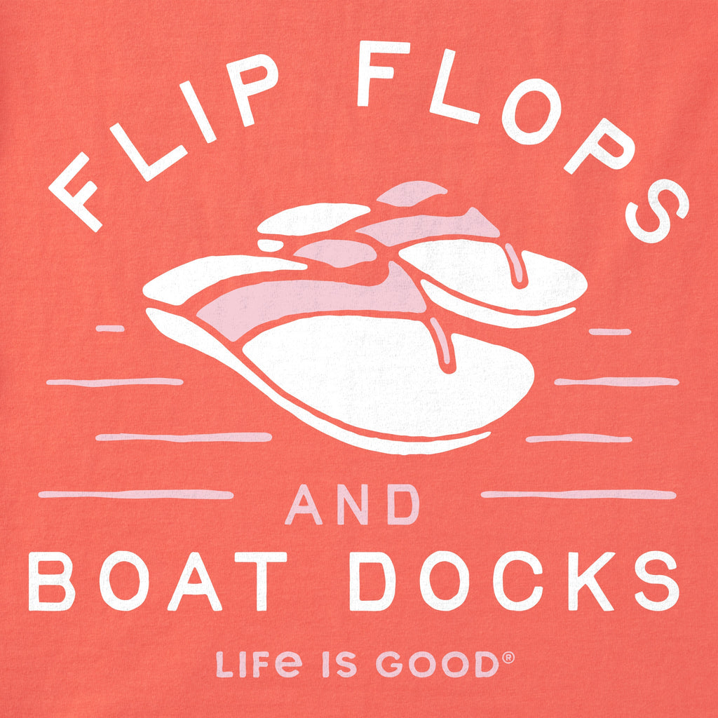 Women's Flip Flops & Boat Docks LIG Short Sleeve Crusher Vee
