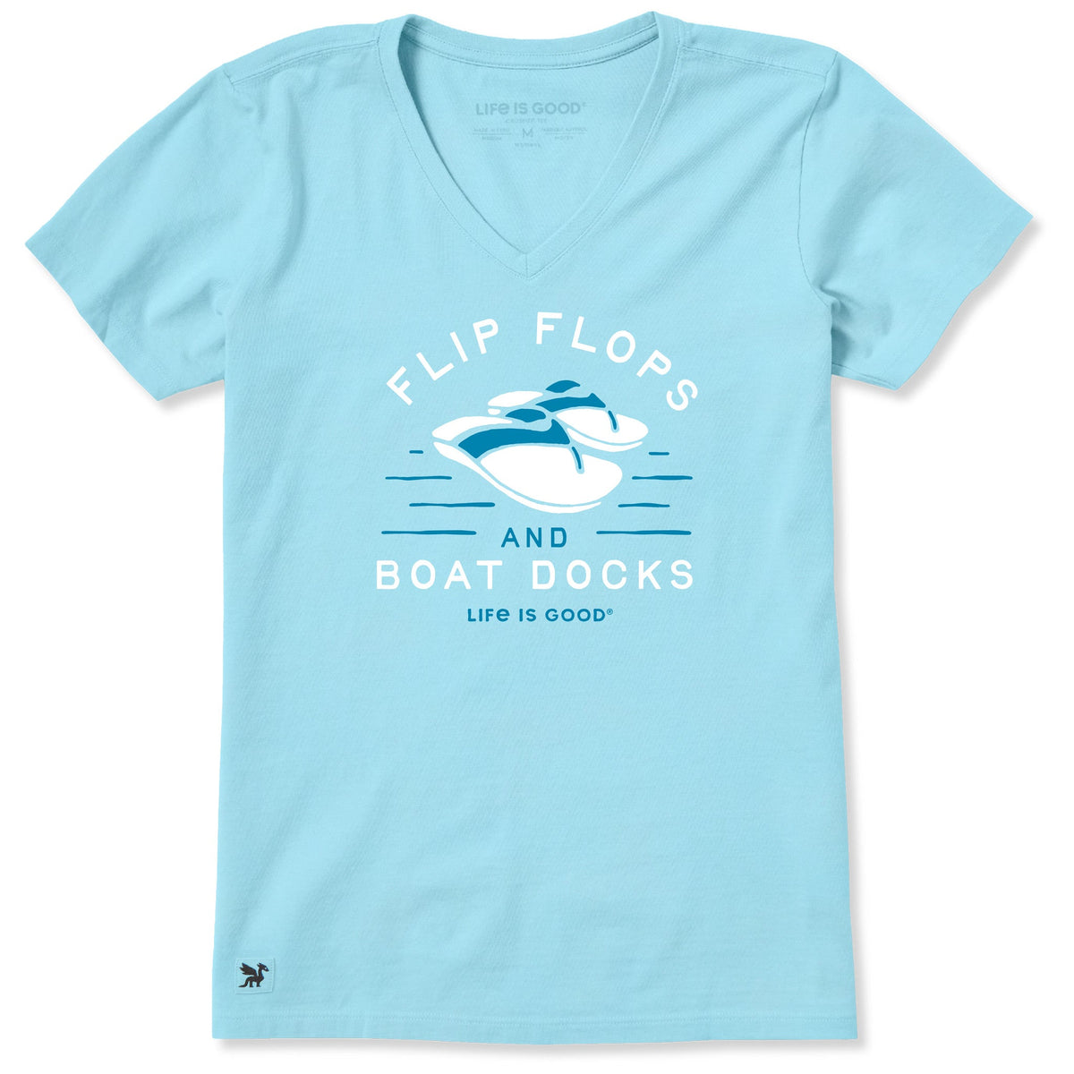 Women's Flip Flops & Boat Docks LIG Short Sleeve Crusher Vee