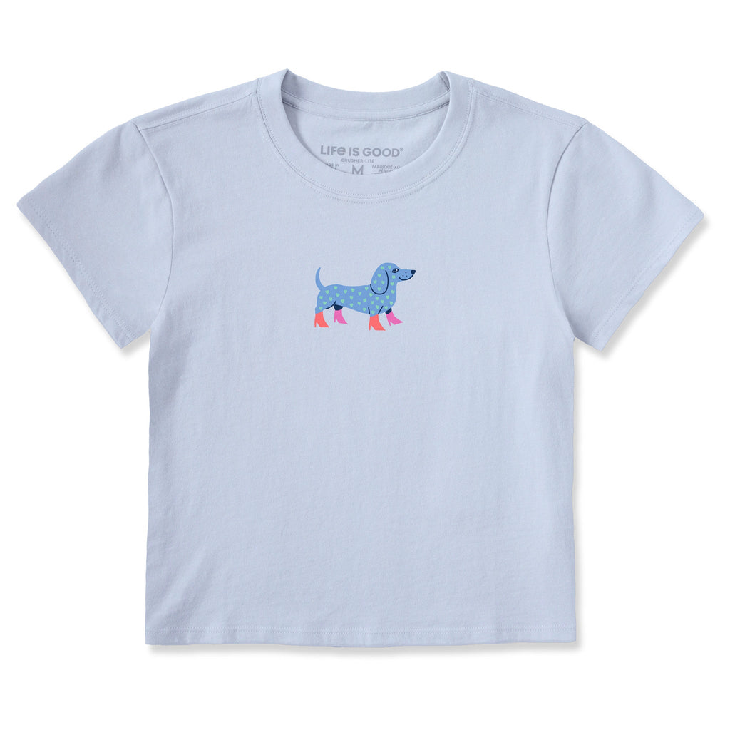 Women's Dachshund with Boots Crusher-LITE Shrunken Tee product image 1