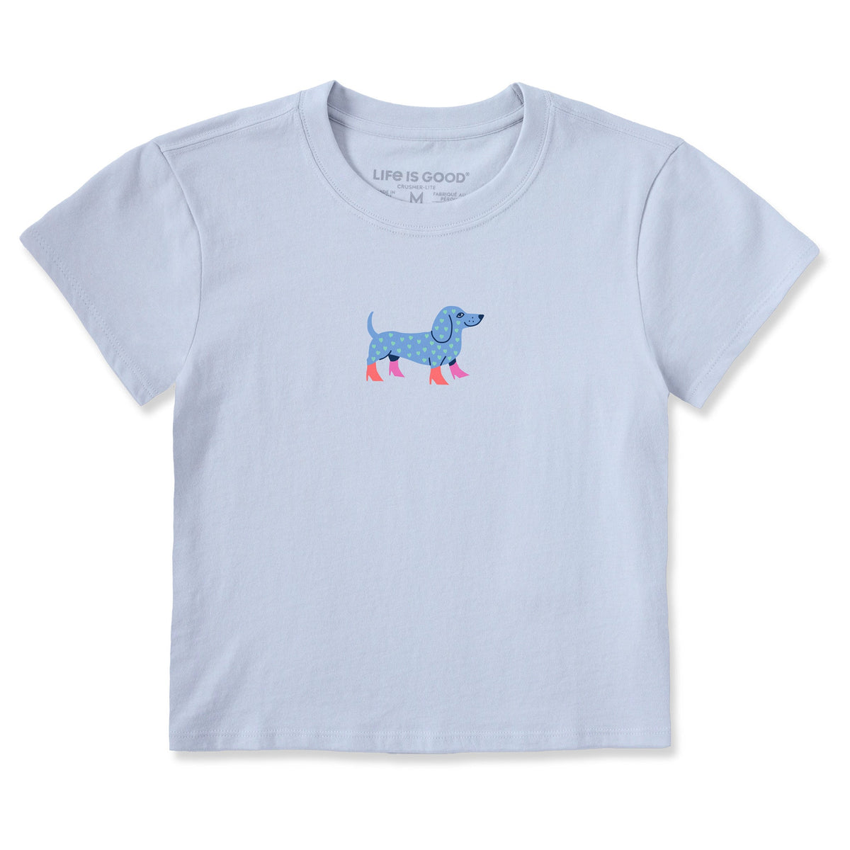 Women's Dachshund with Boots Crusher-LITE Shrunken Tee product image 1