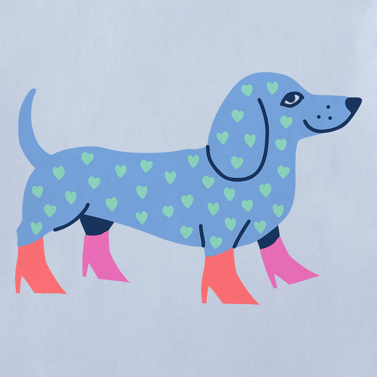 Women's Dachshund with Boots Crusher-LITE Shrunken Tee product image 2