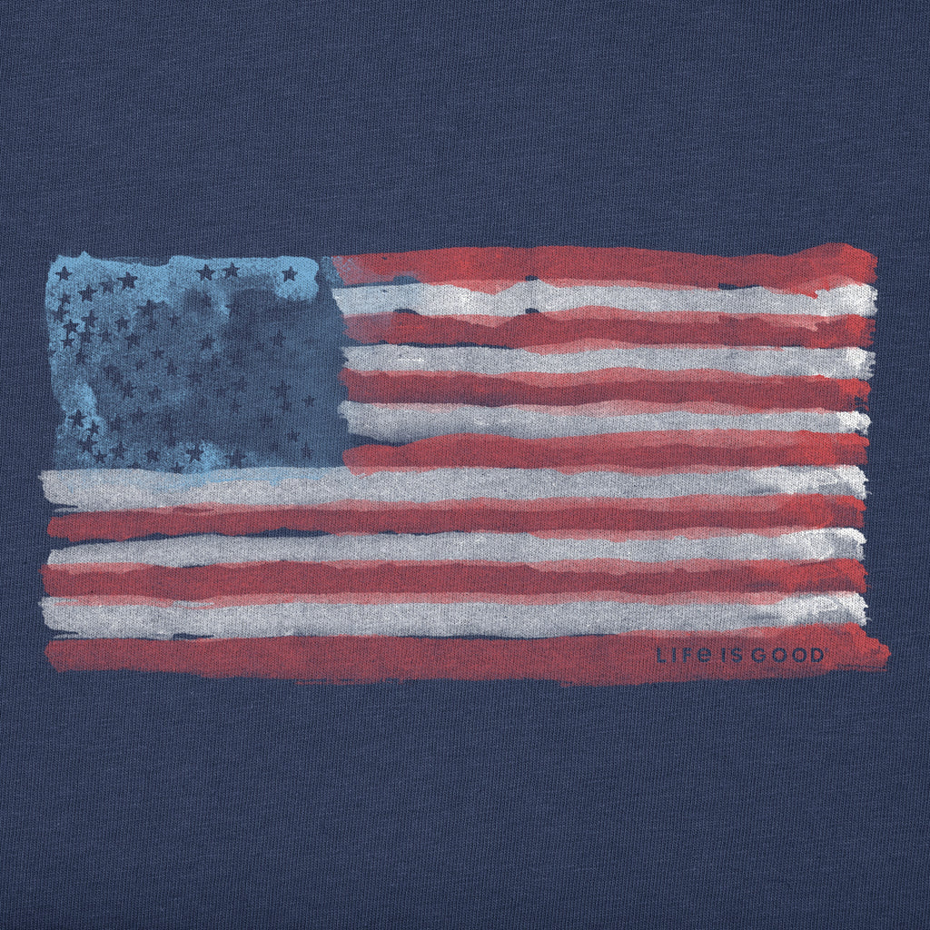 Women's Watercolor Flag Short Sleeve Crusher Boxy Tee product image 4