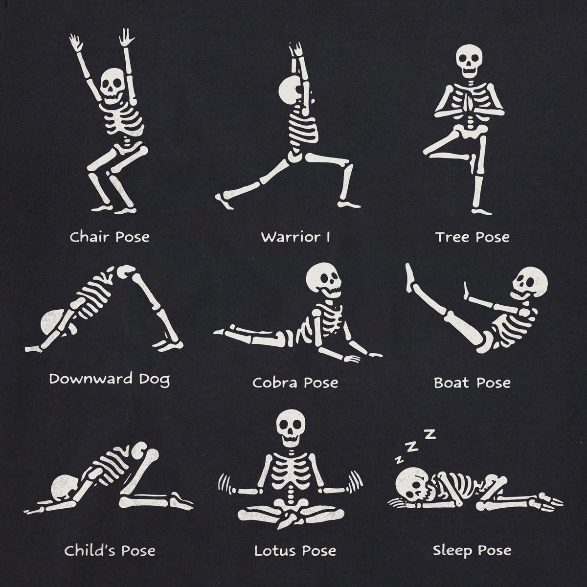 Women's Skeleton Yoga Poses Short Sleeve Tee product image 10