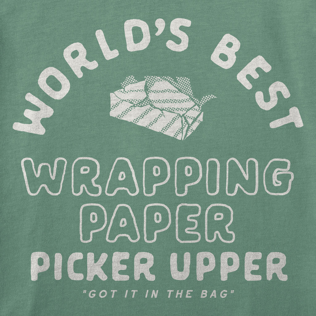 Men's World's Best Wrapping Paper Picker Upper Short Sleeve Crusher Tee