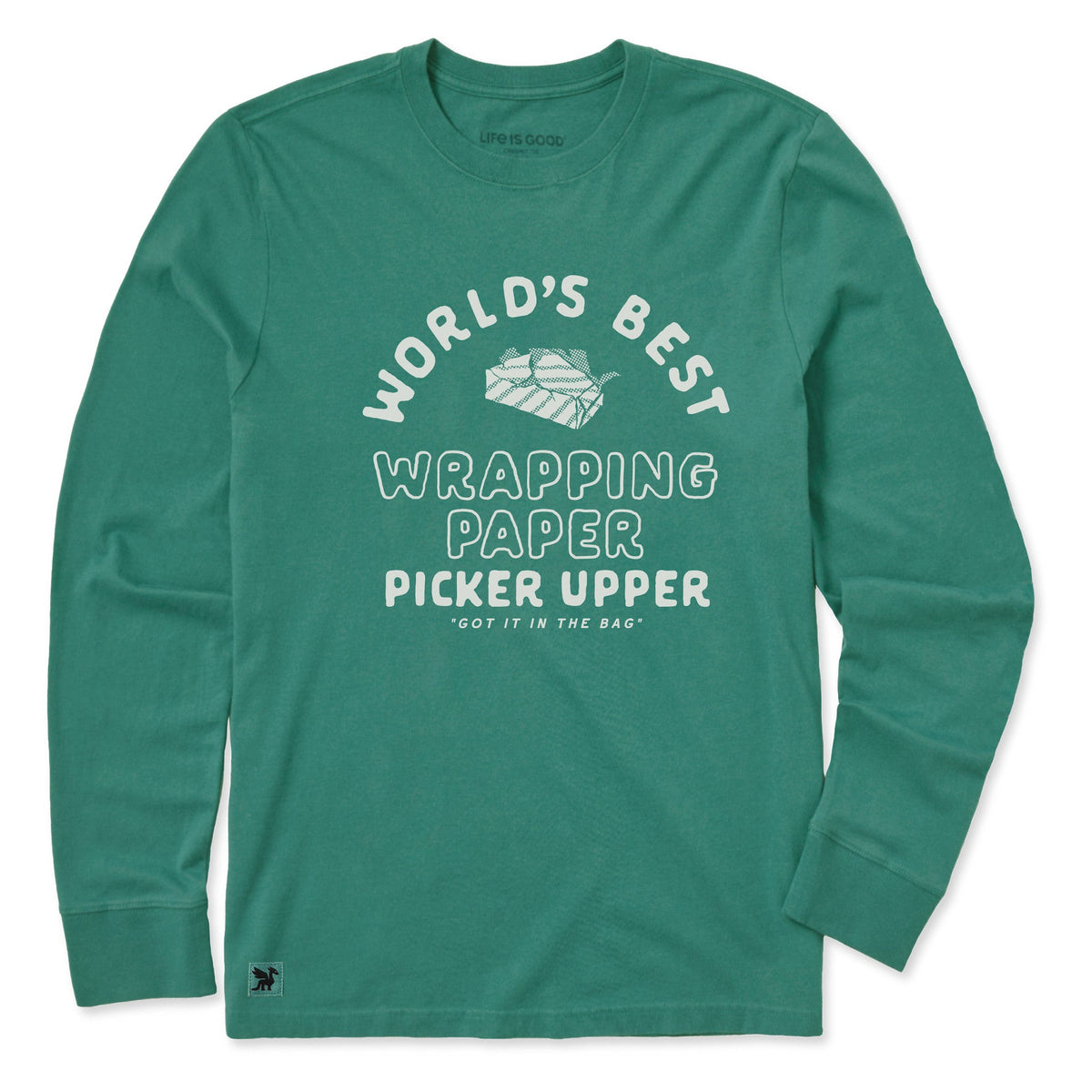 Men's World's Best Wrapping Paper Picker Upper Long Sleeve Crusher Tee