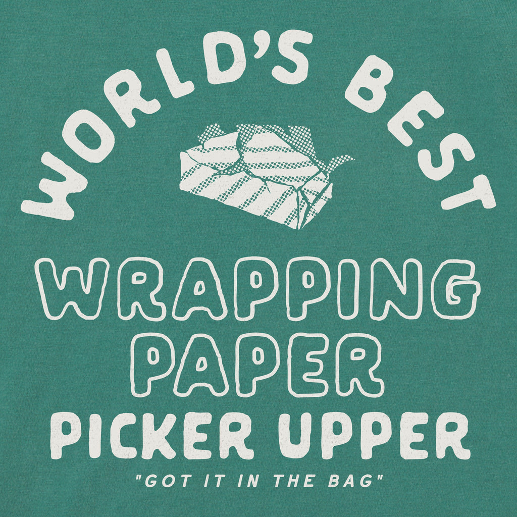 Men's World's Best Wrapping Paper Picker Upper Long Sleeve Crusher Tee