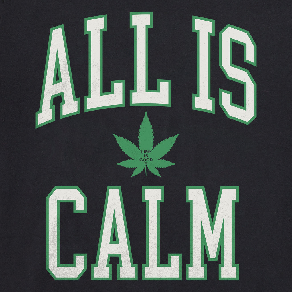Men's All is Calm Weed Arch Long Sleeve Crusher Tee product image 4