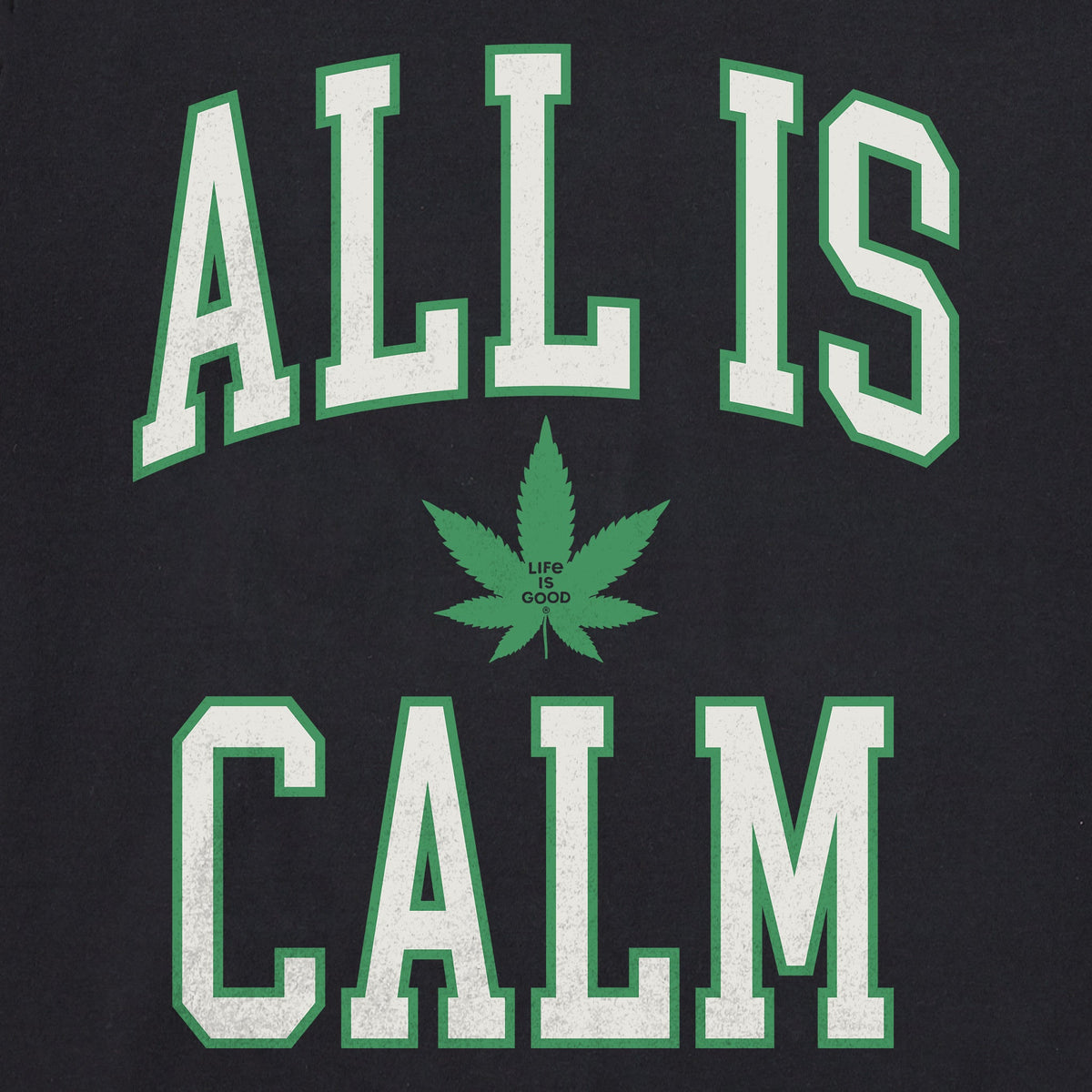 Men's All is Calm Weed Arch Long Sleeve Crusher Tee product image 4