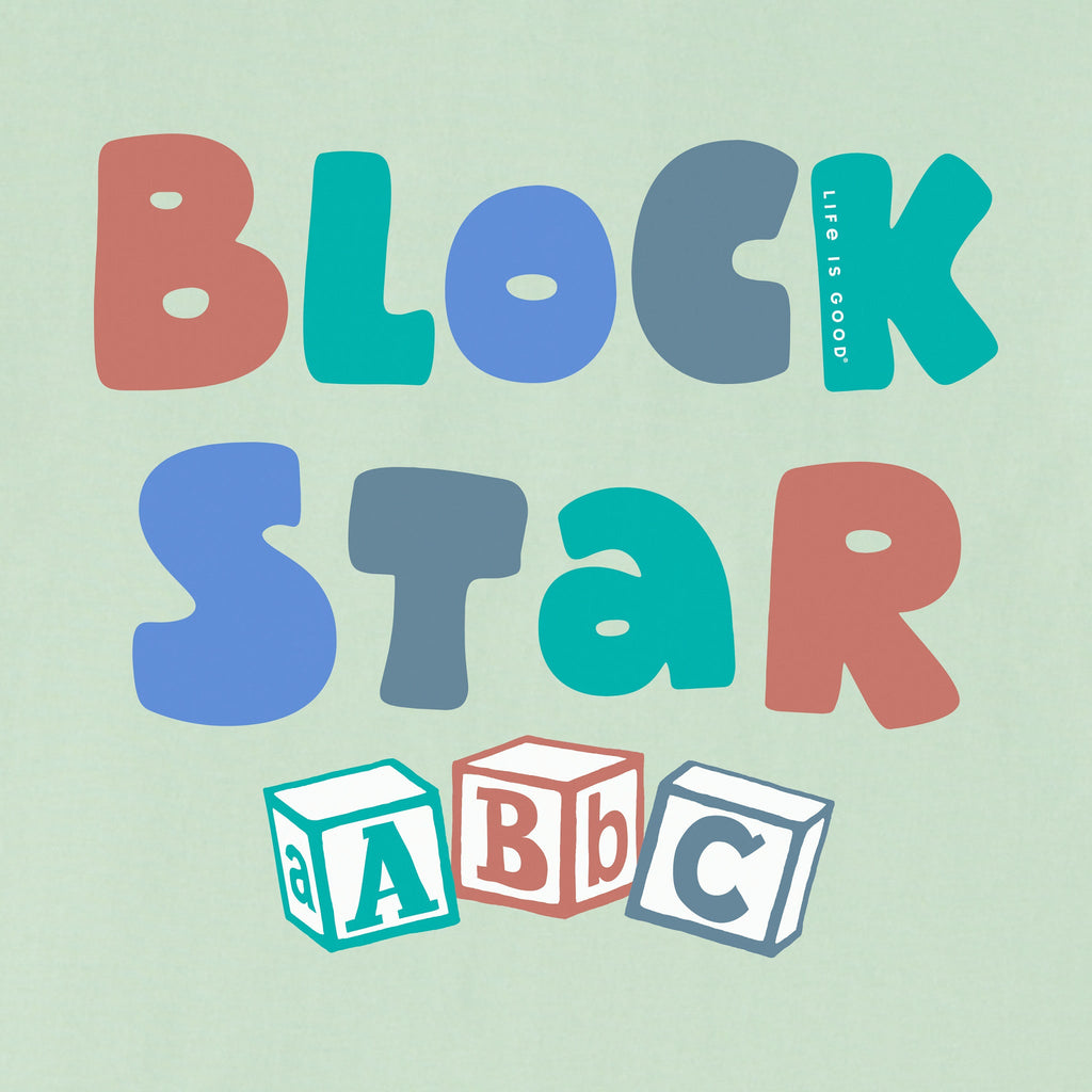 Baby Block Star ABCs Short Sleeve Crusher Baby Bodysuit