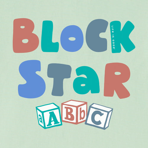 Baby Block Star ABCs Short Sleeve Crusher Baby Bodysuit